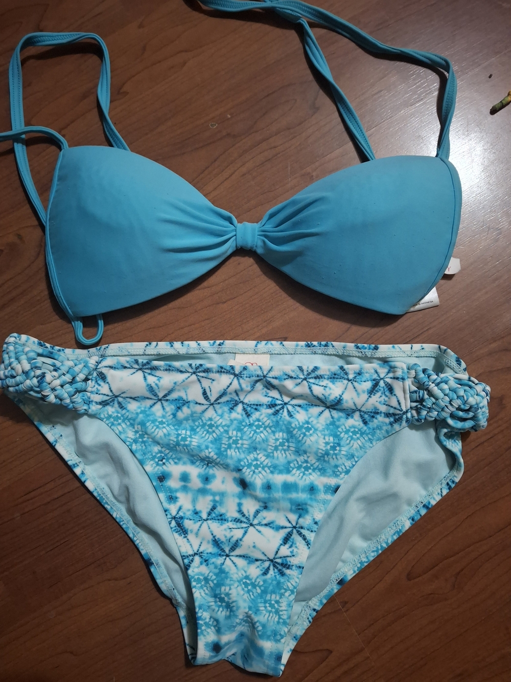 Hula Honey Blue Bandeau Bikini Swimsuit Set (SWI 116)